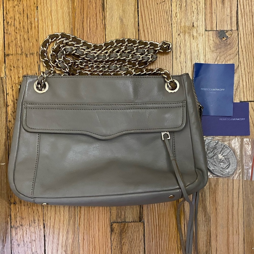 Rebecca Minkoff Gray Bag with Chain Strap - excellent condition